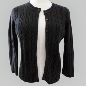 Lauren Hansen SP Black Ribbed Cardigan